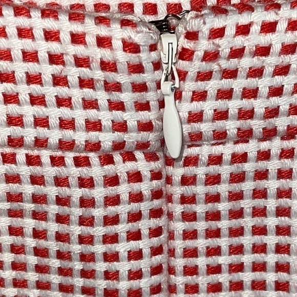 Halogen Red & White Gingham Print Pencil skirt Sz. 10 - Picture 7 of 14